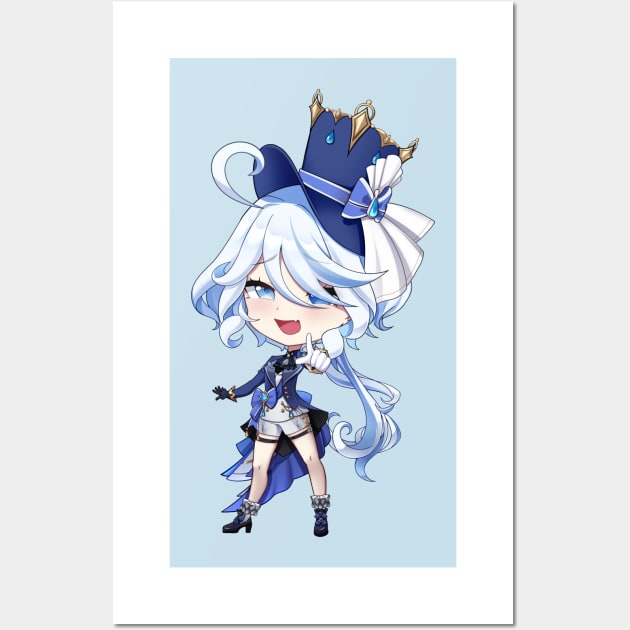 Furina De Fontaine Focalors Hydro Archon Genshin Impact Chibi Wall Art by Anime Access